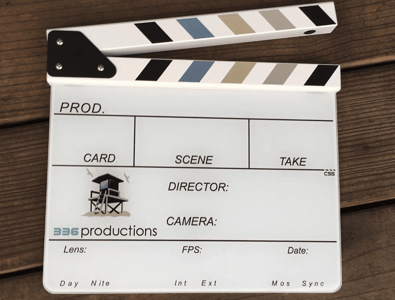 video slate with the 336 productions logo