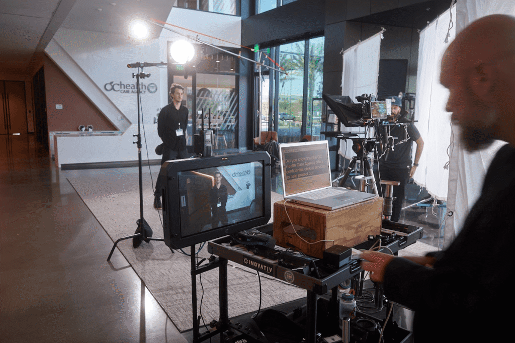 genuine marketing video production set