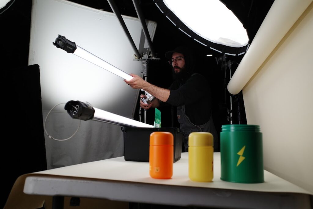 video production setup for online products