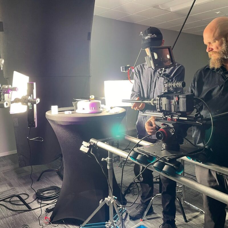 corporate brand video production set