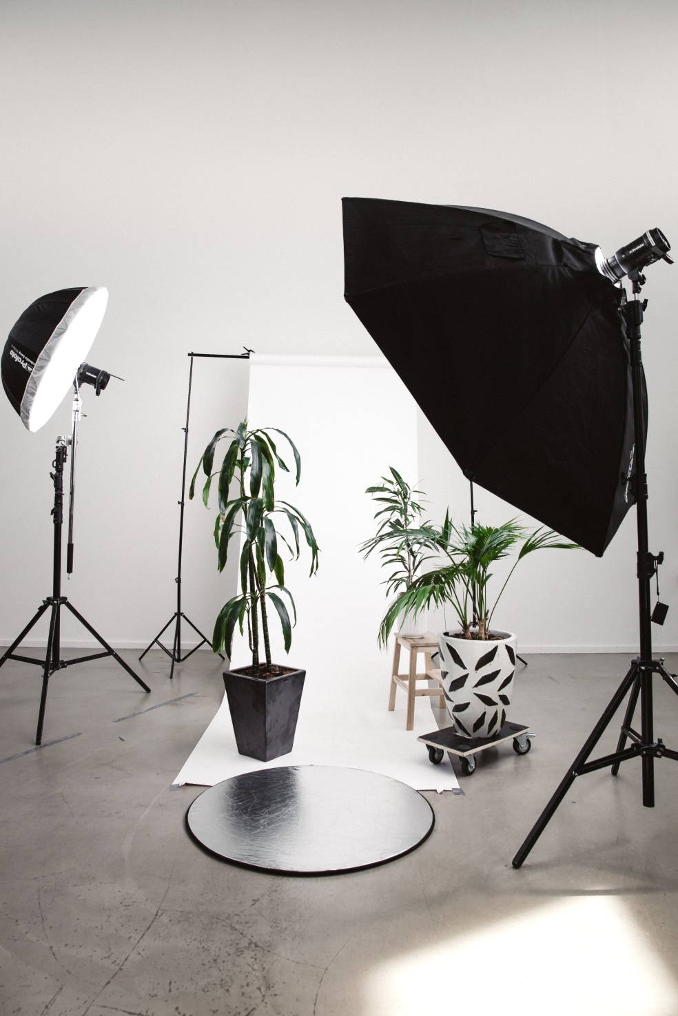 professional setting for product photography in a studio