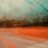 A solarized picture of a road