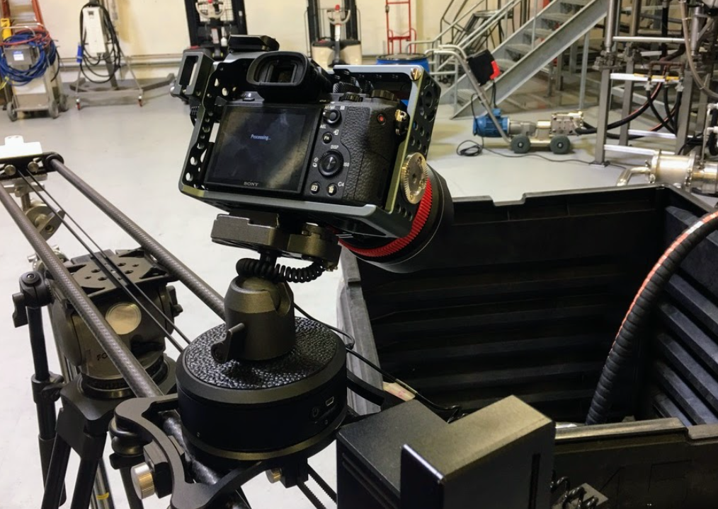 video camera on a mount