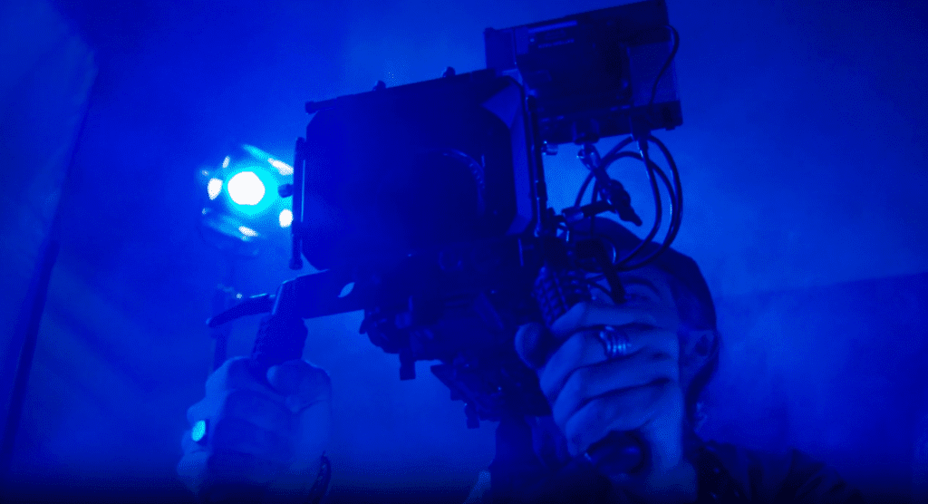 videographer holding a camera
