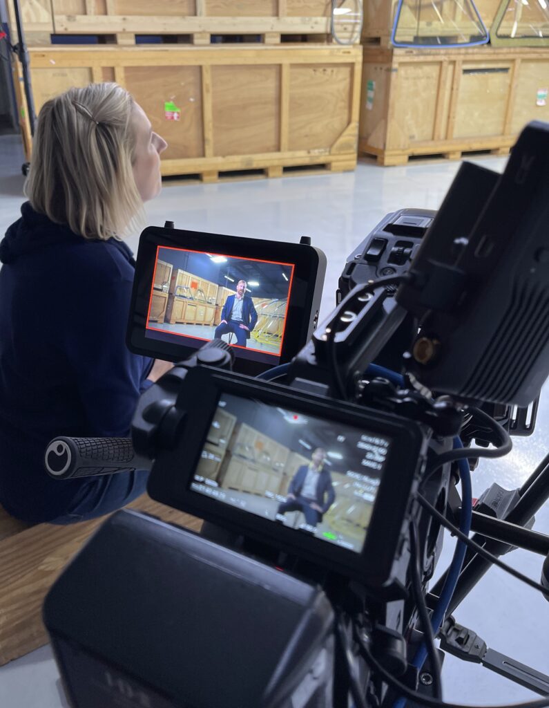 336 Productions on the set of an aerospace video in Garden Grove, CA