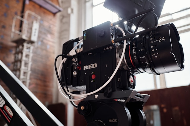 Red camera used in high-quality video production