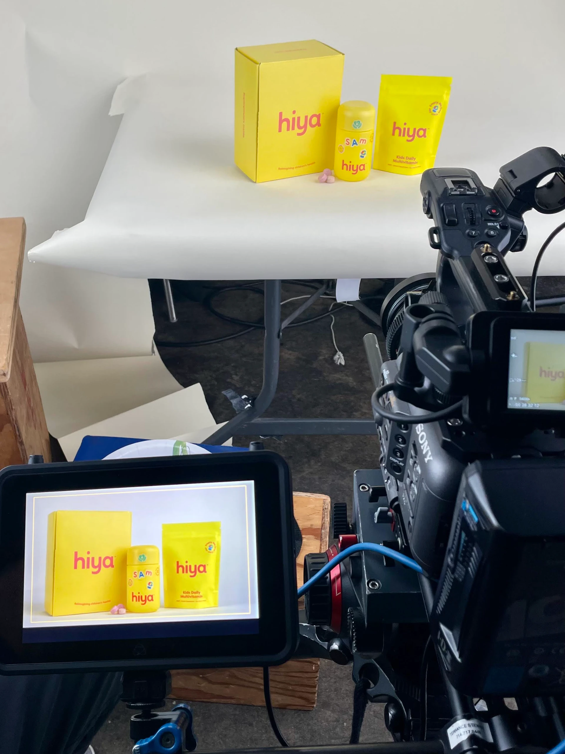Camera capturing product scene
