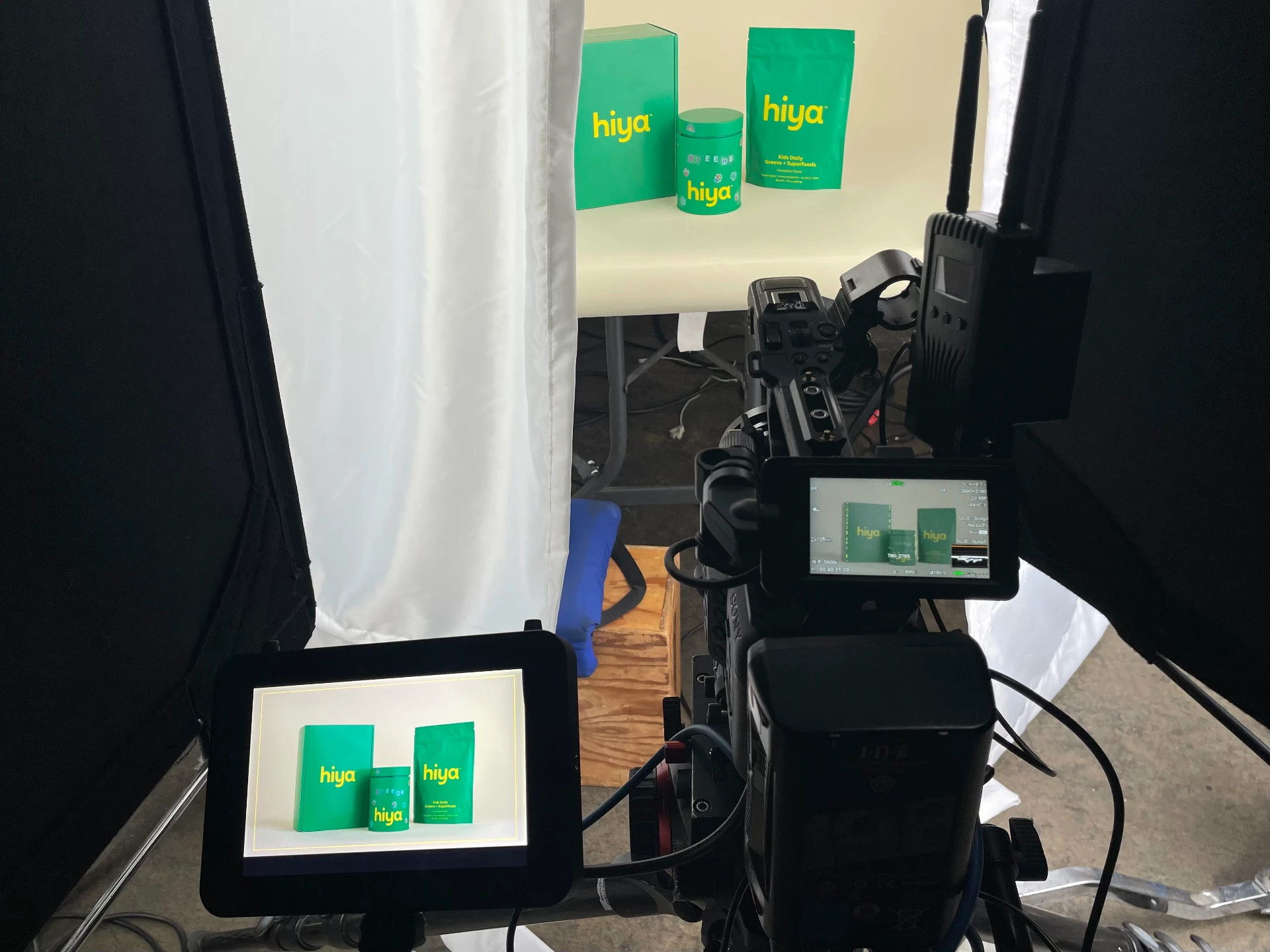 Camera scene for the product shoot